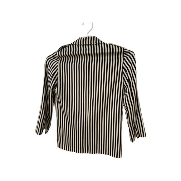 Zara TRF black cream strike blazer size XS like new - Picture 8 of 8
